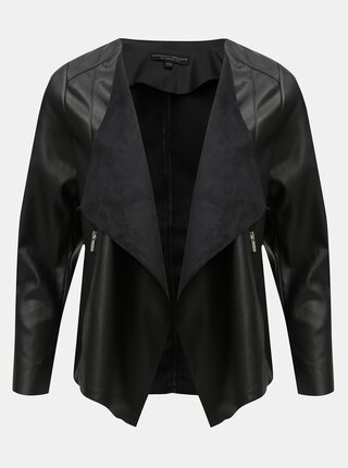 Černá koženková bunda Dorothy Perkins Curve