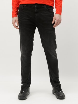 Blugi gri inchis tapered fit Burton Menswear London