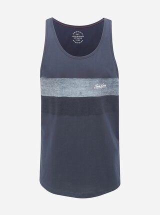 Tmavě modré tílko s potiskem Jack & Jones Shakedowns