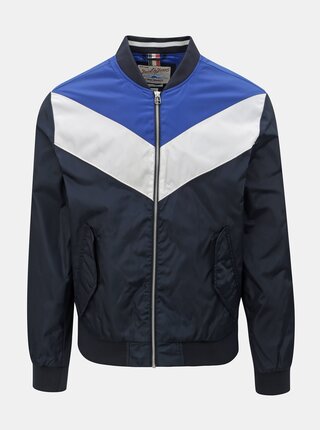 Tmavě modrý voděodpudivý bomber Jack & Jones Louis