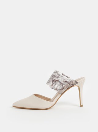 Krémové sandálky s hadím vzorem Dorothy Perkins
