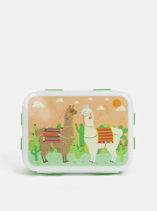 Cutie verde pentru pranz cu motiv lama Sass&Belle Lima Llama
