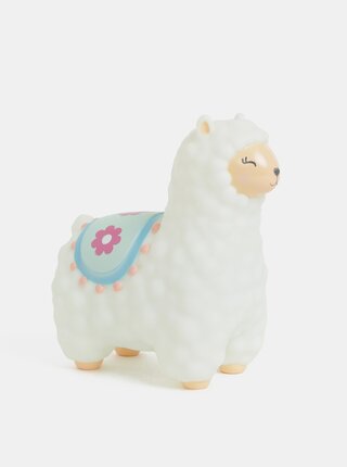 Lampa LED alba in forma de lama Sass&Belle Little Llama