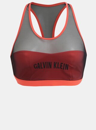 Neonově růžový horní díl plavek Calvin Klein Underwear