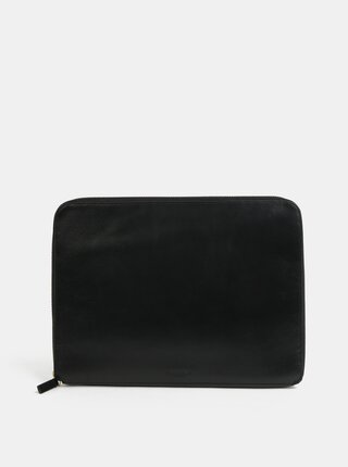 Portofel negru din piele pentru laptop Vagabond Vejle