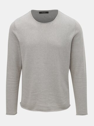 Světle šedý lněný svetr Jack & Jones Linen