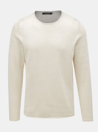 Krémový lněný svetr Jack & Jones Linen