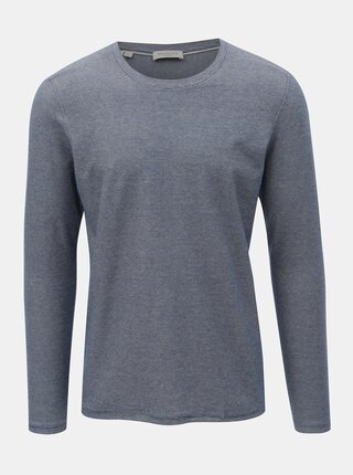 Tricou albastru melanj Selected Homme James