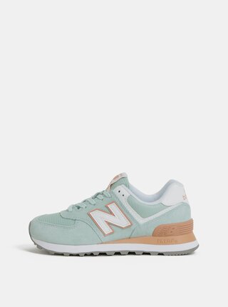 Mentolové dámské semišové tenisky New Balance 574