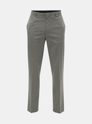 Šedé oblekové tailored fit kalhoty Burton Menswear London