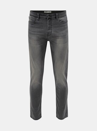 Blugi gri slim fit Burton Menswear London
