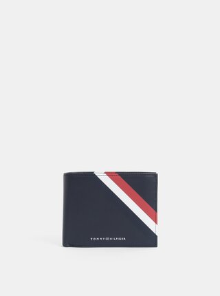 Tmavě modrá pánská kožená peněženka Tommy Hilfiger