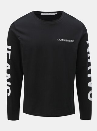 Černé pánské tričko s potiskem na zádech Calvin Klein Jeans