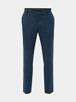 Pantaloni formali albastru inchis slim fit cu amestec de lana si in Selected Homme Bufallo