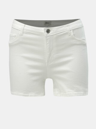 Pantaloni scurti albi din denim ONLY Rain