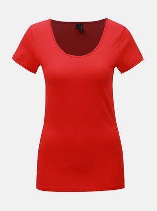 Červené basic tričko VERO MODA Maxi