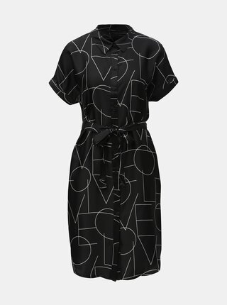 Černé vzorované košilové šaty VERO MODA Love