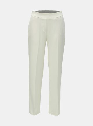 Krémové kostýmové kalhoty s vysokým pasem VERO MODA AWARE Gemma