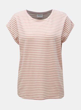 Tricou basic roz prafuit in dungi VERO MODA AWARE Ava