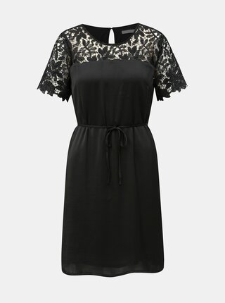 Rochie neagra cu detalii din dantela VILA Melli
