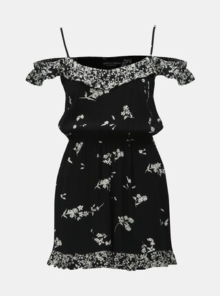 Salopeta neagra florala cu volane Dorothy Perkins