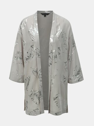 Chimono gri deschis cu imprimeu Dorothy Perkins