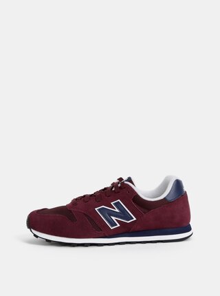Pantofi sport barbatesti bordo din piele intoarsa New Balance 373
