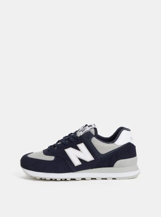 Béžovo-modré pánské semišové tenisky New Balance 574