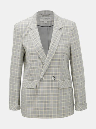 Šedé kostkované sako Miss Selfridge