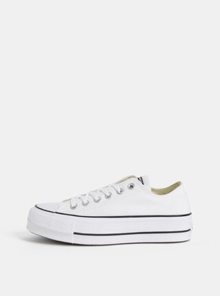 Tenisi albi de dama cu platforma Converse Chuck Taylor All Star