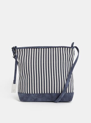 Krémovo-modrá pruhovaná crossbody kabelka Tom Tailor Denim Mila