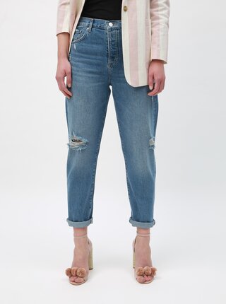 Blugi albastri boyfriend pana la glezne Miss Selfridge