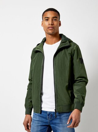 Jacheta verde inchis lejera Burton Menswear London Globe