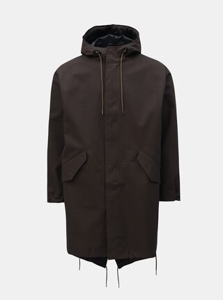 Tmavě hnědá lehká parka Burton Menswear London