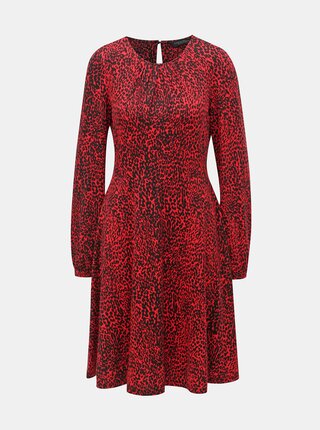Černo-červené šaty s gepardím vzorem Dorothy Perkins