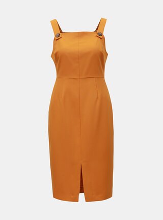 Rochie mulata oranj cu bretele Dorothy Perkins Petite