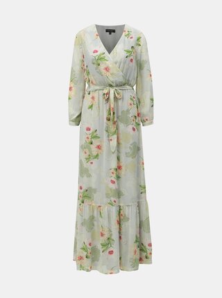 Světle zelené květované maxišaty Dorothy Perkins