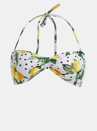 Zeleno-bílý horní díl plavek Dorothy Perkins