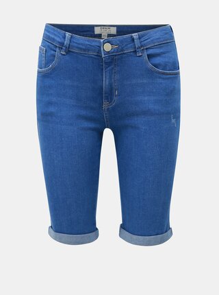 Modré džínové regular fit kraťasy Dorothy Perkins