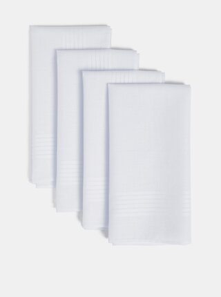 Set de 4 batiste albe Burton Menswear London