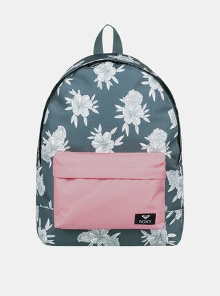 Rucsac gri floral Roxy Sugar Baby 16 l