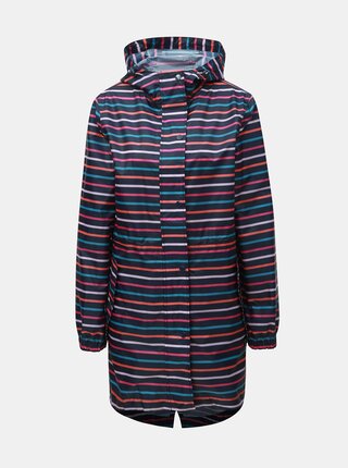 Jacheta parka albastru inchis in dungi lejera impermeabila Tom Joule Golightly
