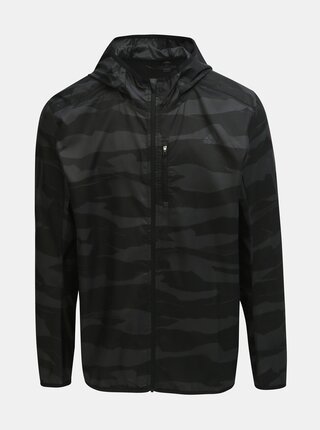 Jacheta barbateasca gri-negru cu model adidas Performance Own The Run