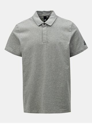 Tricou polo barbatesc gri melanj adidas Performance
