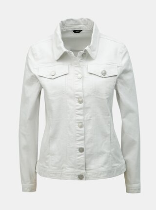 Jacheta alba din denim M&Co