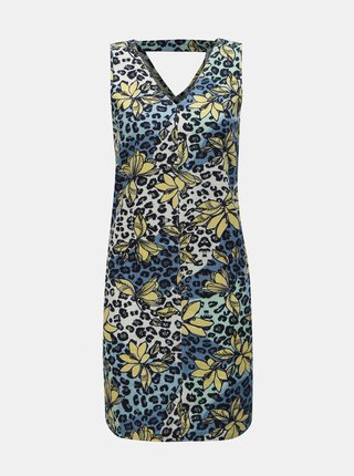 Rochie galben-albastru florala din in M&Co Petite