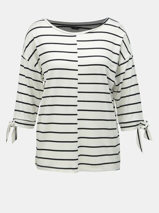 Tricou negru-alb in dungi M&Co