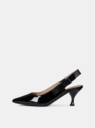 Pantofi negri din piele Geox Elisangel