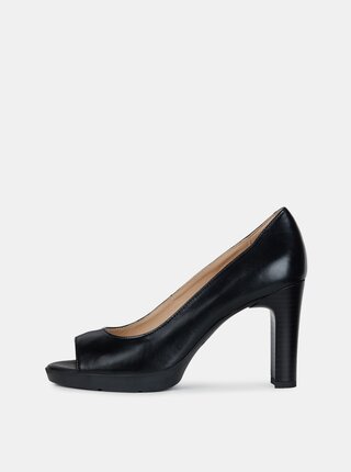 Pantofi negri din piele Geox Annya