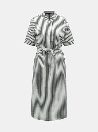 Černo-bílé pruhované košilové šaty VERO MODA Cassie